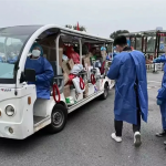 淹城春秋乐园5个志愿者车队，助力封控社区生活物资运送