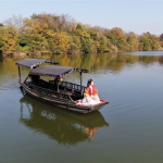 乌篷船里游淹城，泛舟赏景，最惬意！